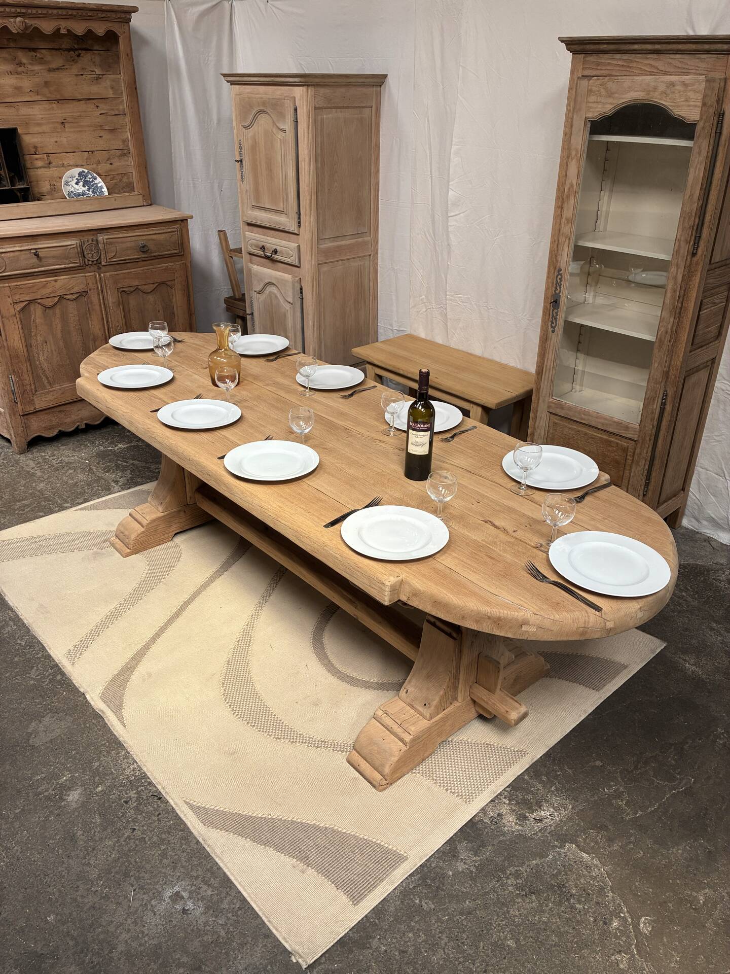 Monastery table in solid oak