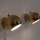 Pair of vintage brass wall lamps 1970