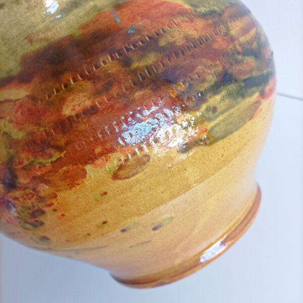 Pot de fleurs cache-pot terre cuite vernissée