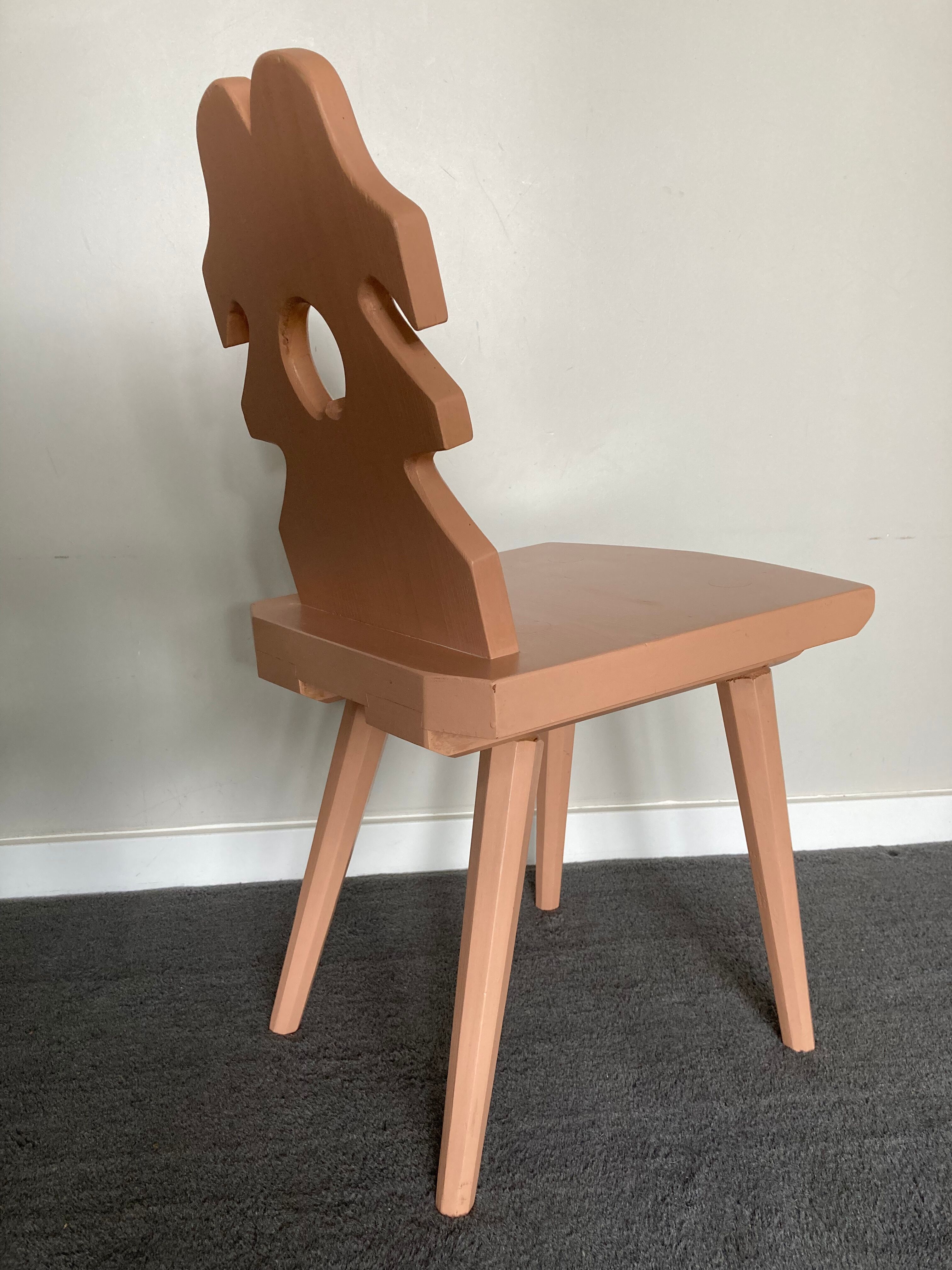 Raw wood chair
