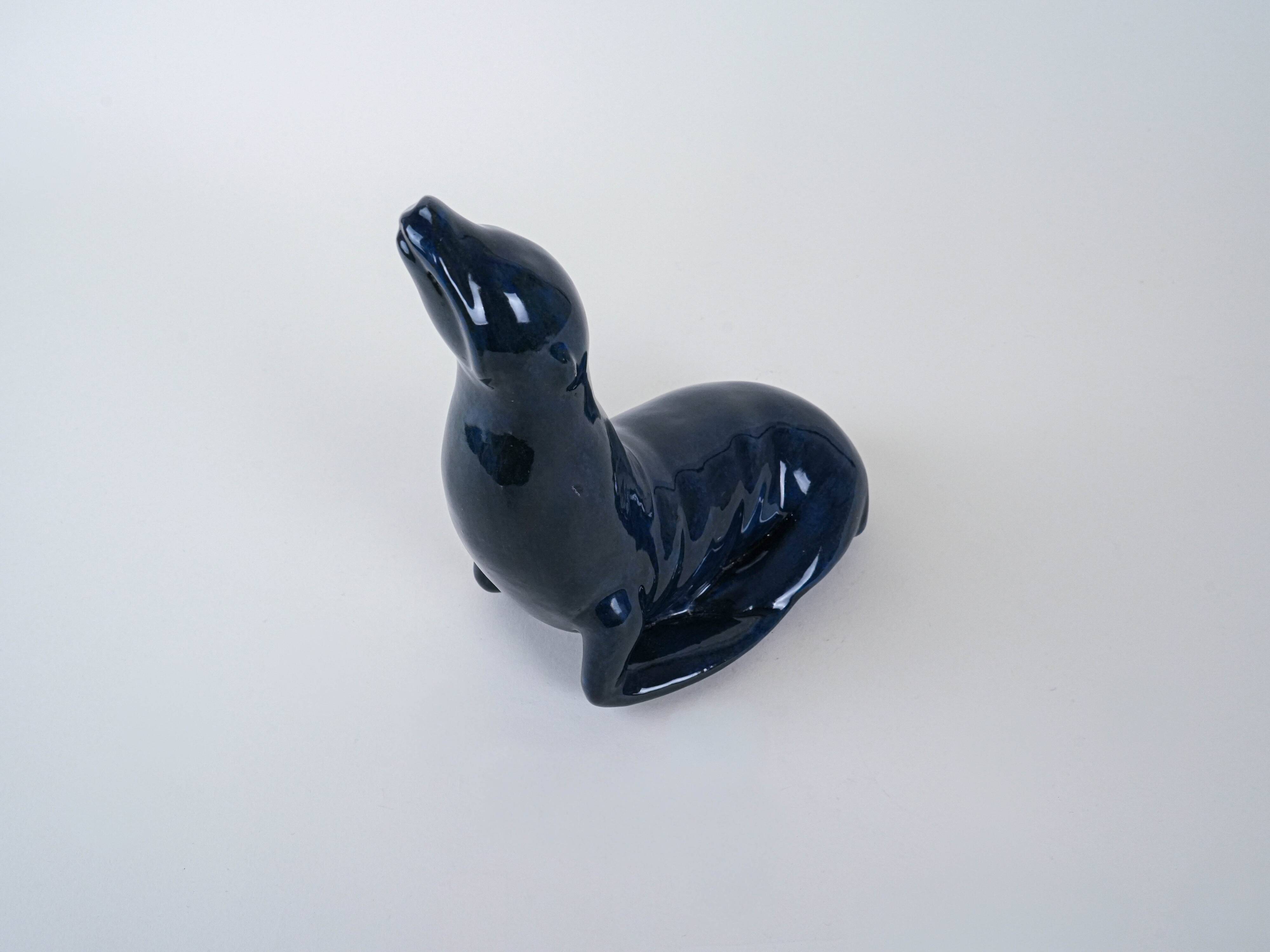 Ceramic seal figurine, Italian design, 1960s, made in Italy