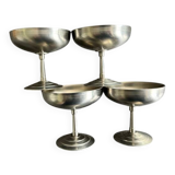 Set of 4 stainless steel cups