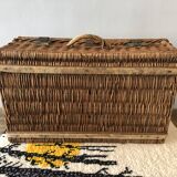Old rattan trunk