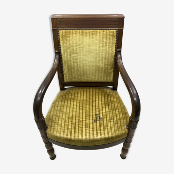 Fauteuil Charles X en acajou