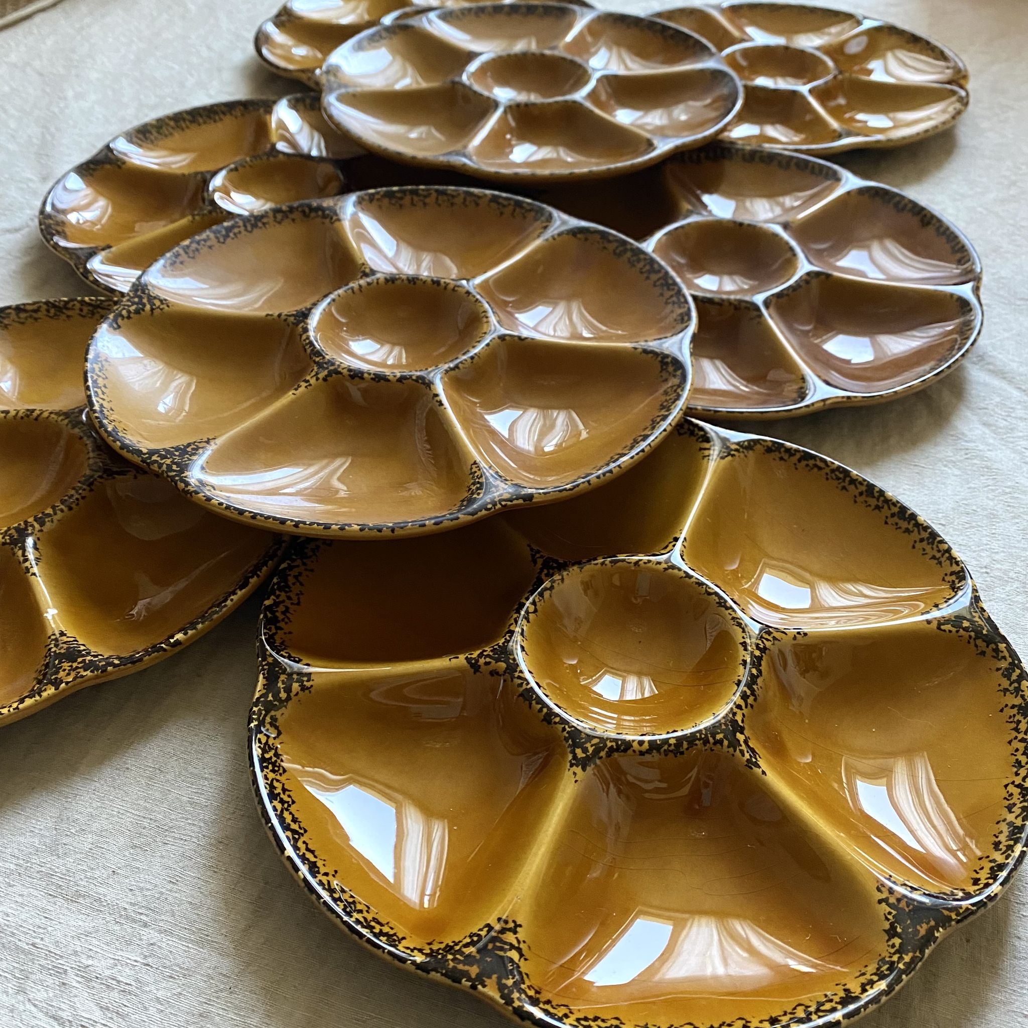 Assiettes à huitres vintage gien
