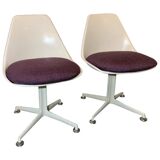 Pair of swivel "Tulip" chairs, 1960, MAURICE BURKE for ARKANA