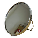Round double-sided magnifying barber mirror