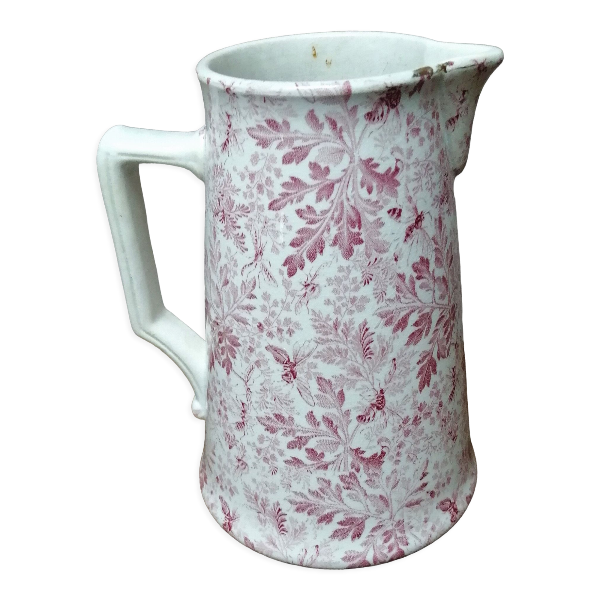 Old pitcher u&c sarreguemines décor persian
