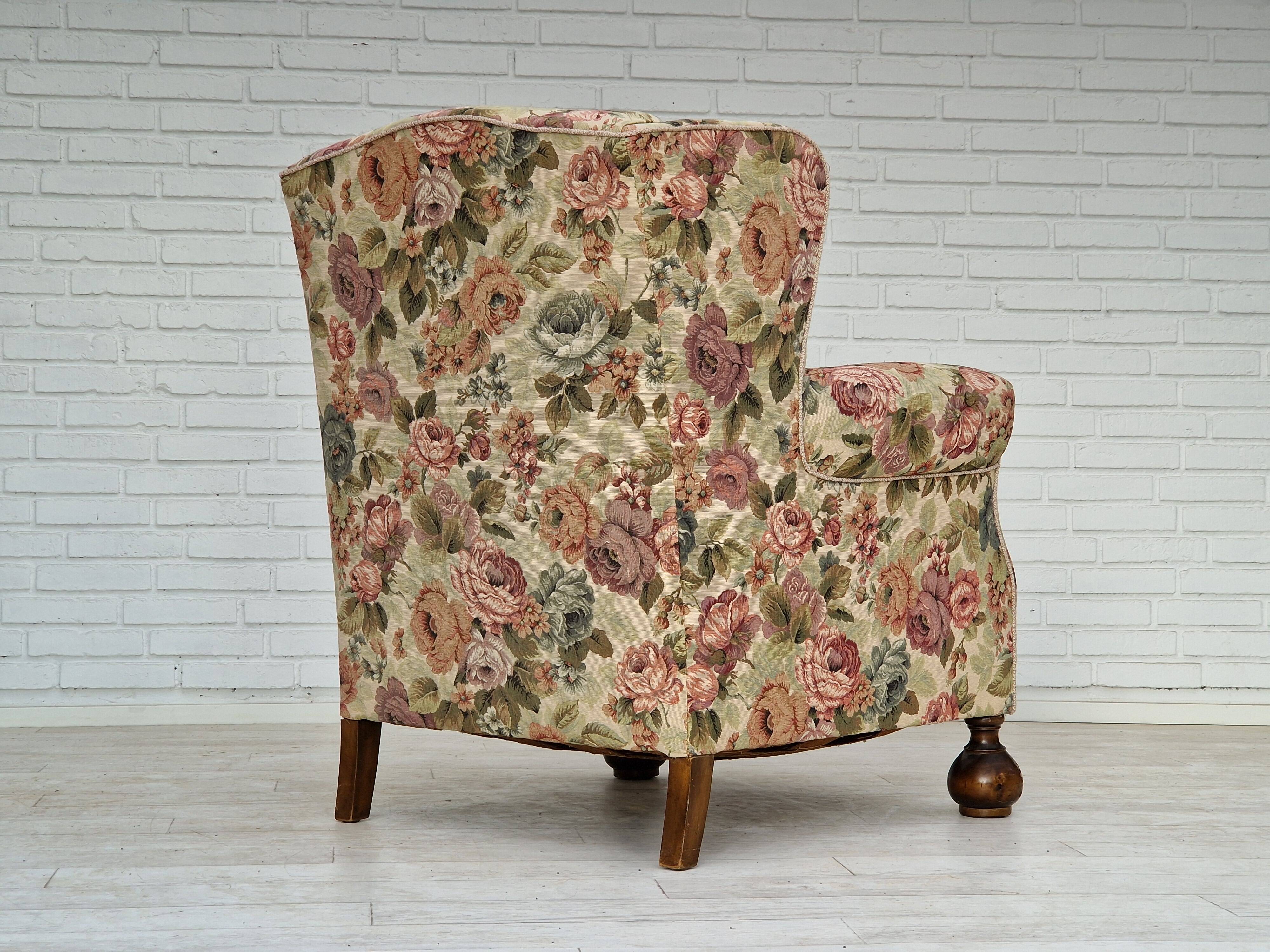 1950s danish vintage relax armchair in fabric