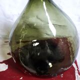 Dark green demijohn