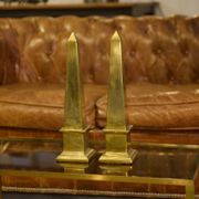 Pair of brass obelisks 1960s