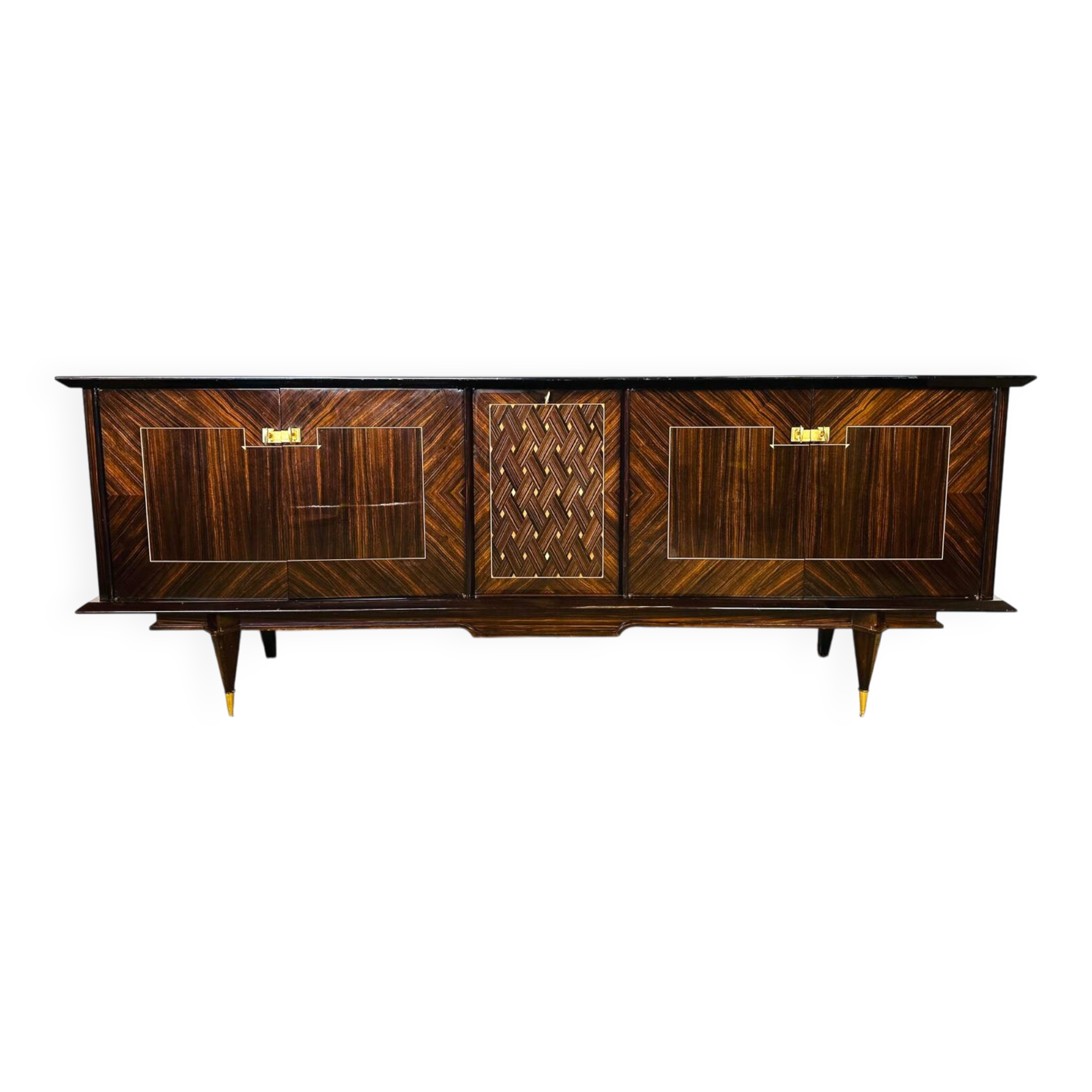 Art Deco buffet in Macassar ebony, 1940.