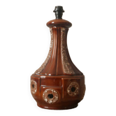 Pied de lampe en céramique vintage décoration scandinave lampe de sol rétro nuances de brun