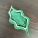Plat feuille céramique verte