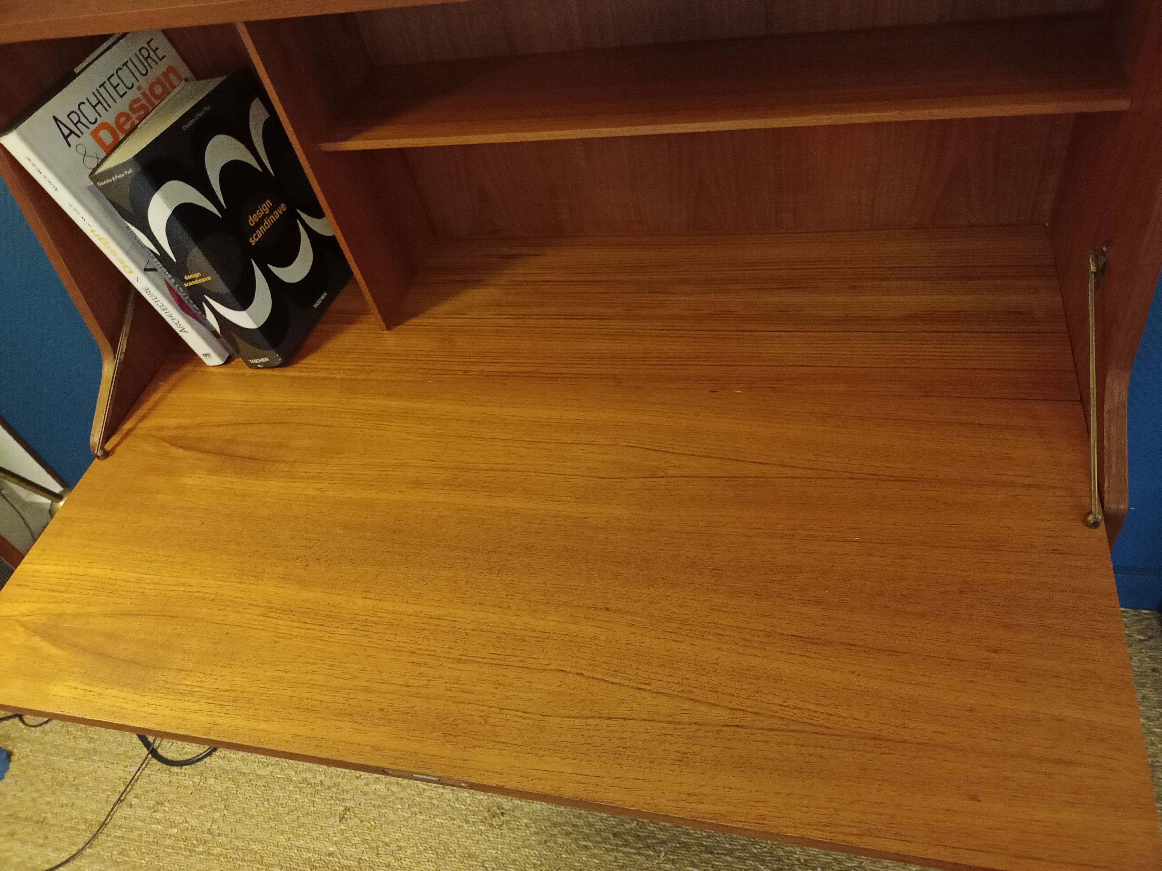 Scandinavian secretary in Mahjongg teak for Samcom