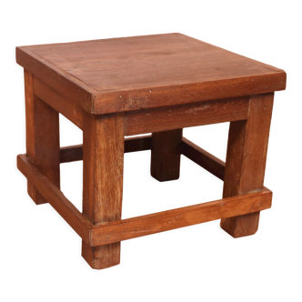 Old small Burmese teak workshop bedside table