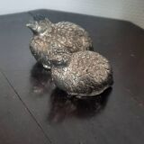 Silver-plated salt and pepper shakers