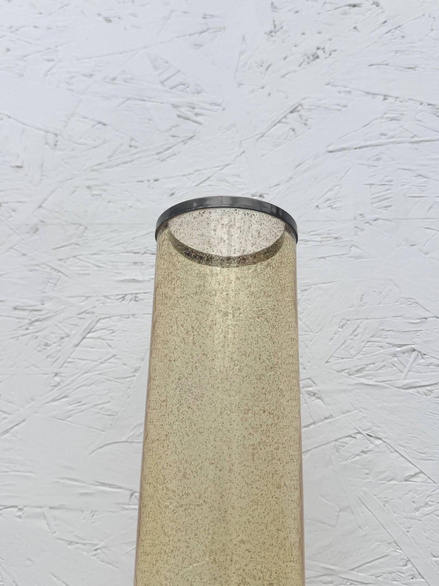Pair of metal and Murano glass wall lights, 1980