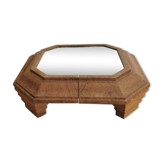 Dessous de plat miroir en bois massif art déco