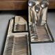 Ménagère de couverts métal argenté art deco 63 pièces