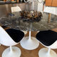 Tulip table Saarinen 120 cm black Marquina marble