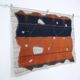 Navy Blue Hand Woven Wool Wall Hanging Tapestry Rug, 105x135 Cm