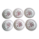 6 Lunéville earthenware dessert plates, Claudine model.