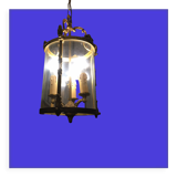 Lustre verre et laiton
