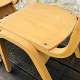 Paire de chaises enfant vintage, bois courbé circa 1950/1950