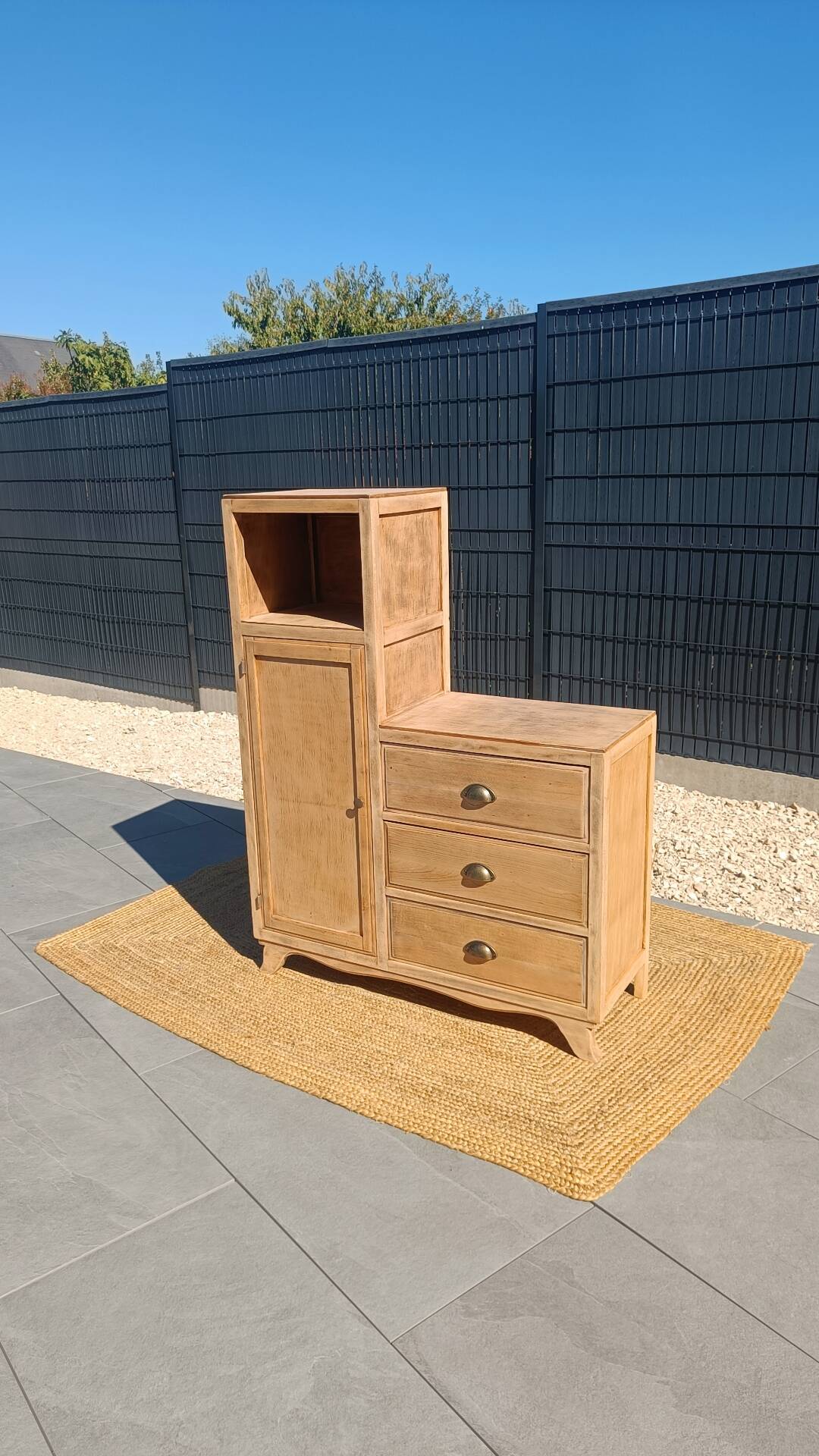 Handcrafted asymmetrical wooden furniture