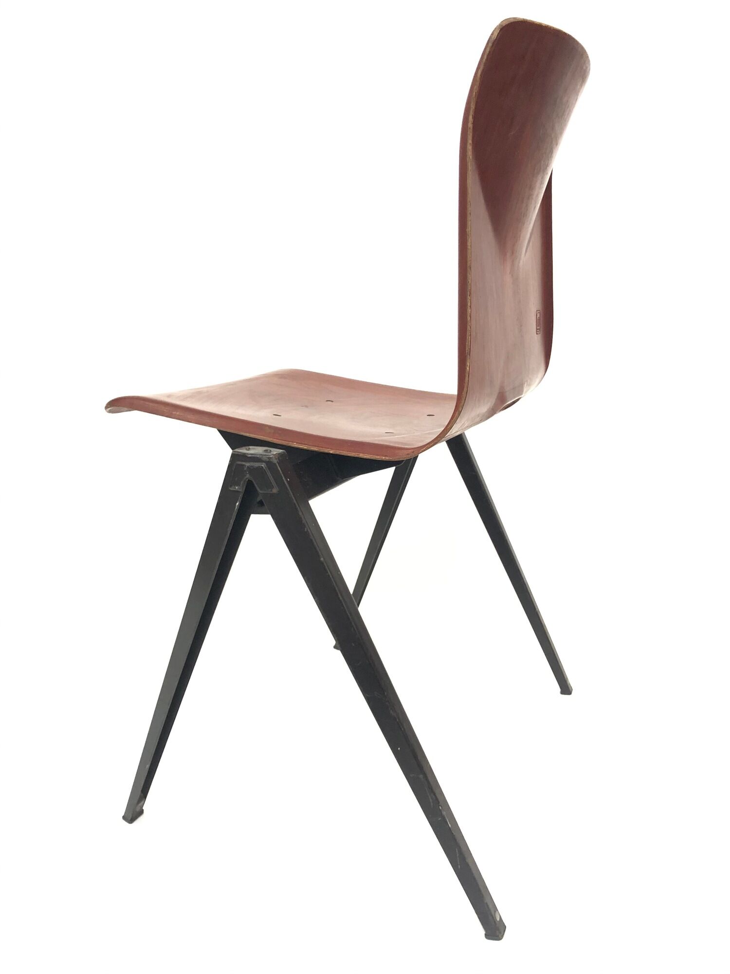 Vintage set of four Galvanitas S22 school chairs in the Netherlands