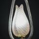 Set of 2 Pink and Transparent Murano Glass Chandelier by Barovier e Toso, 1950s
