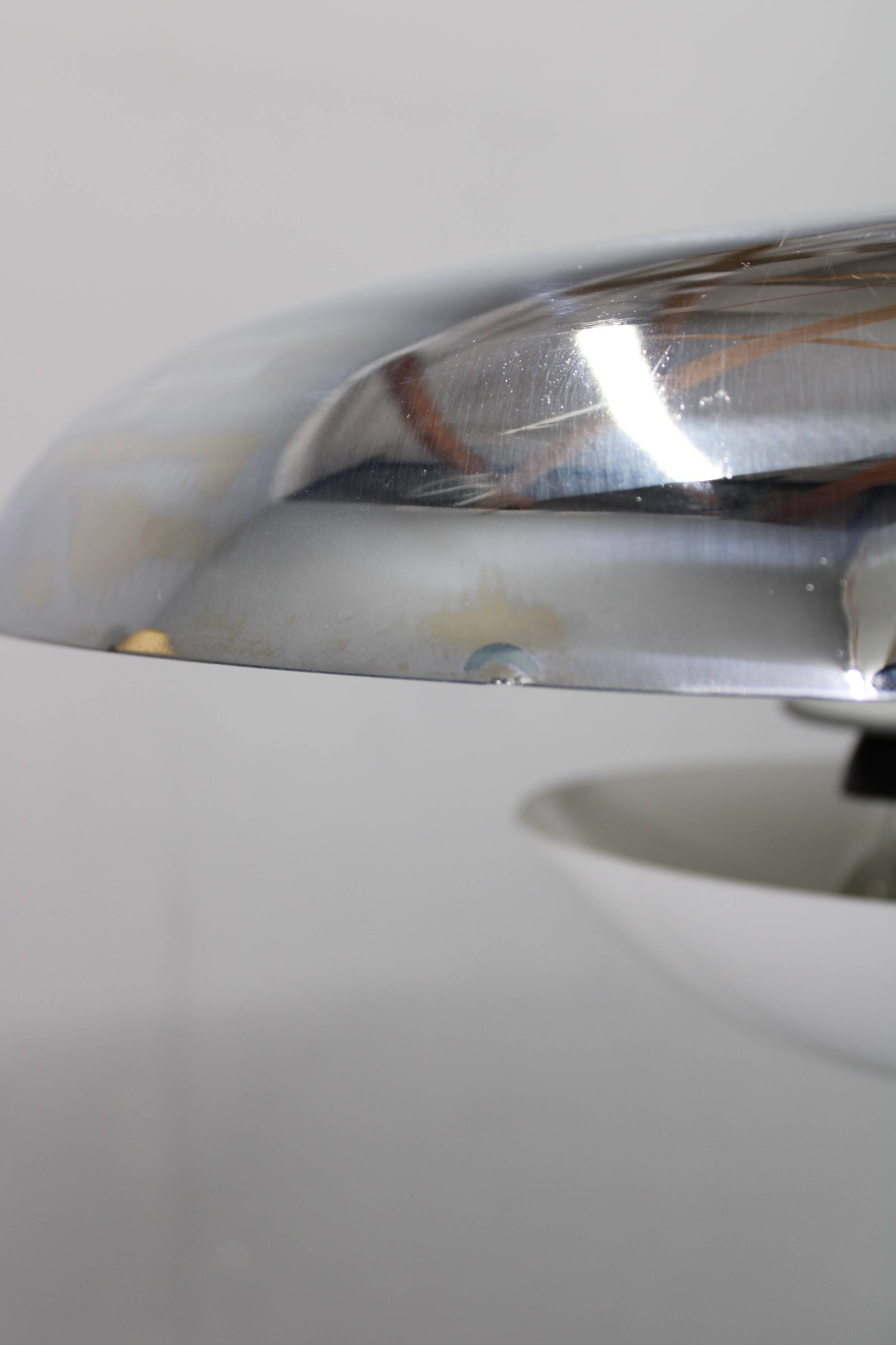 Art Deco chrome and opaline glass chandelier by Napako, 1930s