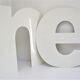 Letters of sign E and N metal lace white vintage