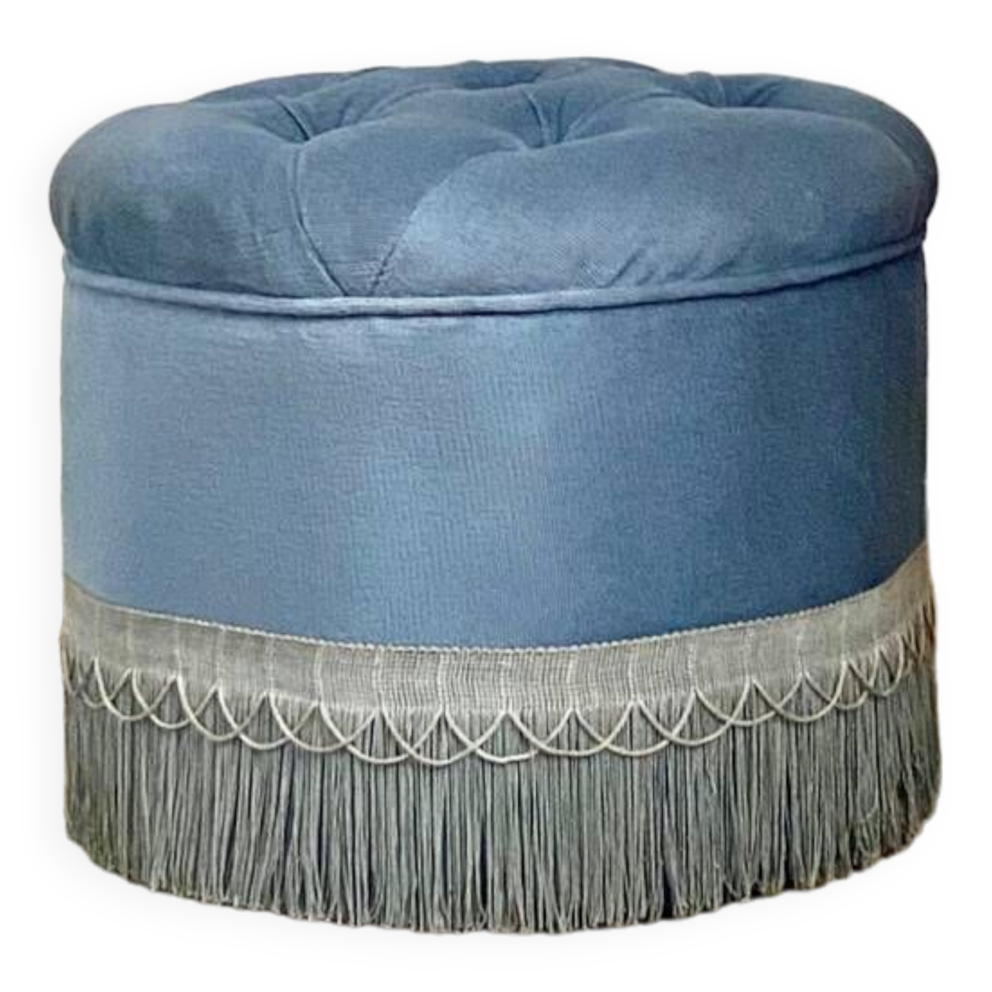 Velvet pouf