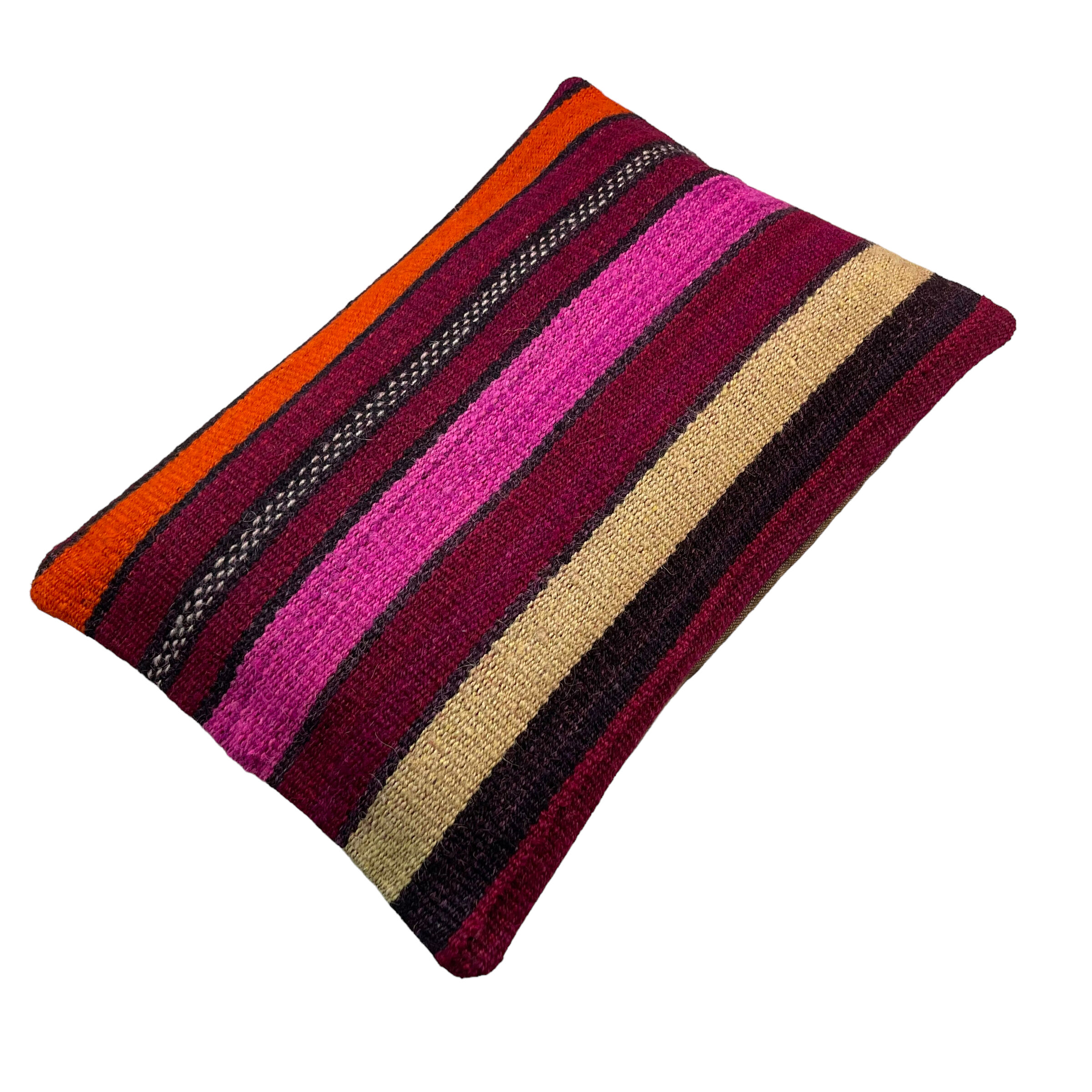 Vintage turkish kilim cushion cover, 30 x 50 cm