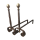 Pair of old cast iron and brass channels