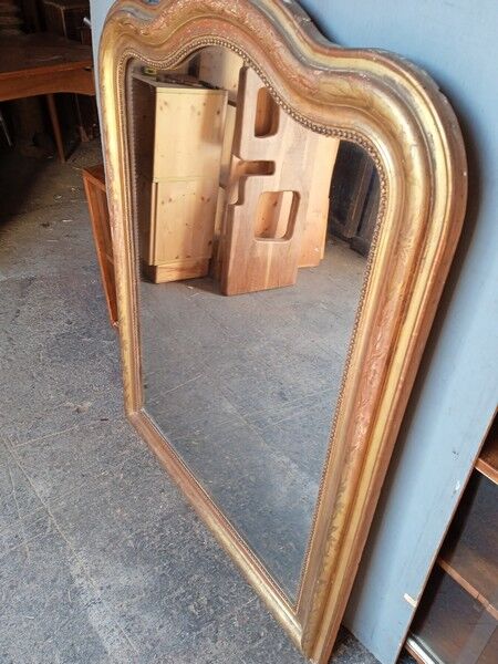 Mirror Louis Philippe XIXem gilding sheet 130/96cm