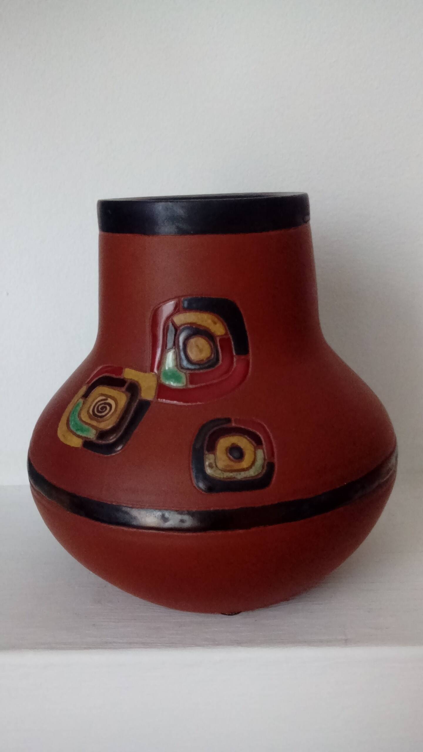 Very original vintage terracotta vase