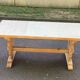 Renovated monastery farmhouse table in pine wood, 180cm, 20th century.