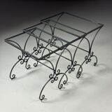 Set of 3 metal nesting tables 20th century