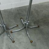 Coat rack with 12 chrome and black plastic hooks, 1960, 2m.