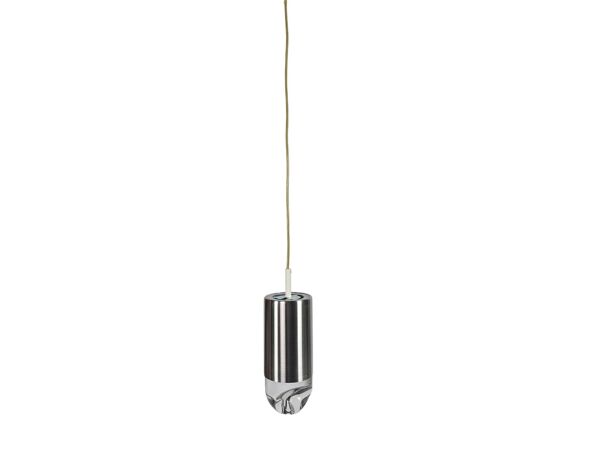 Raak Amsterdam - B 1015 - lampe suspendue 'bullet' - aluminium - cristal - années 60