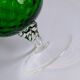 Vintage Green Glass Footed Vase
