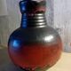 West German ceramic vase/jug, Fat lava black and red