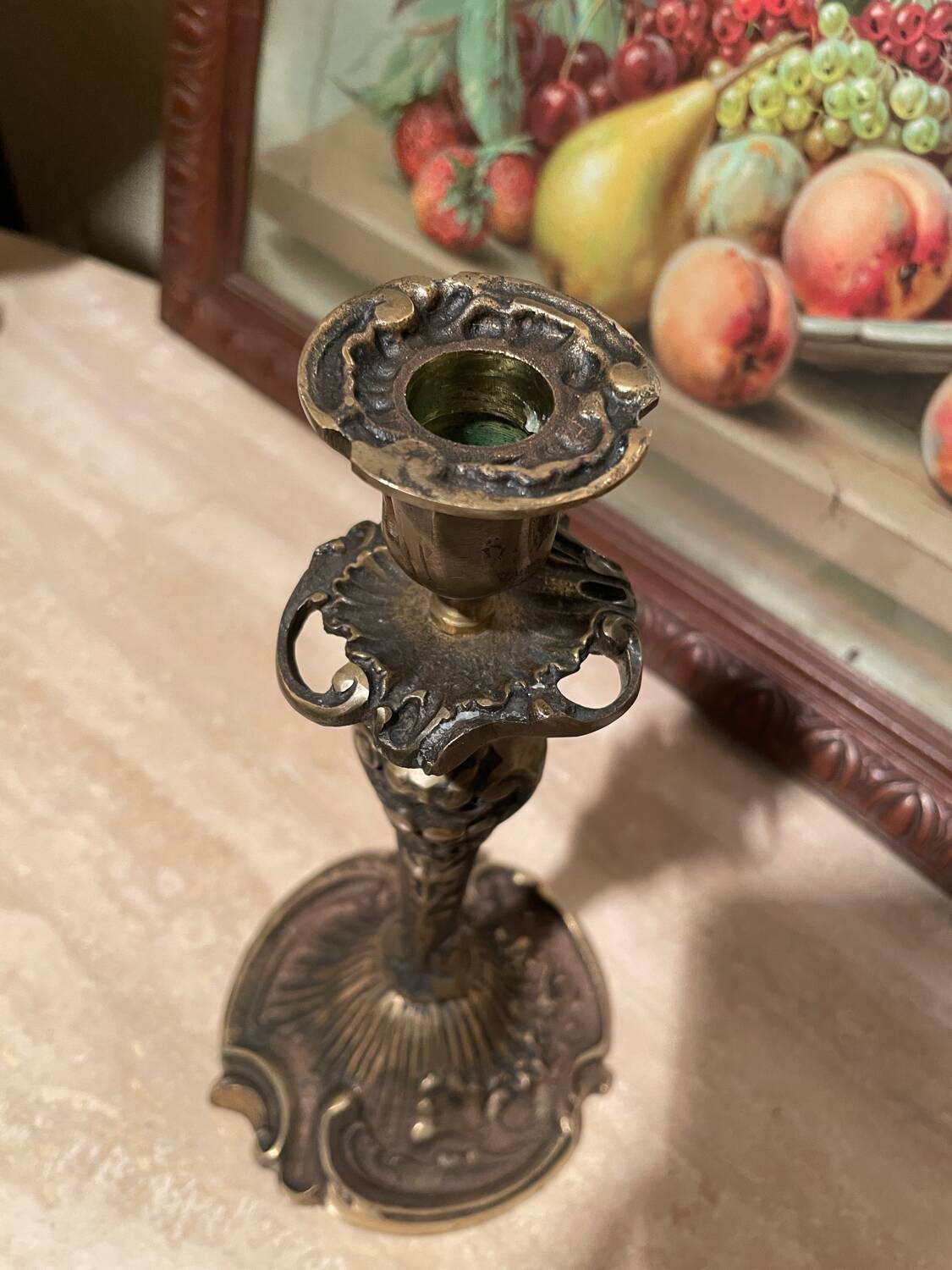 Bougeoir en bronze art déco