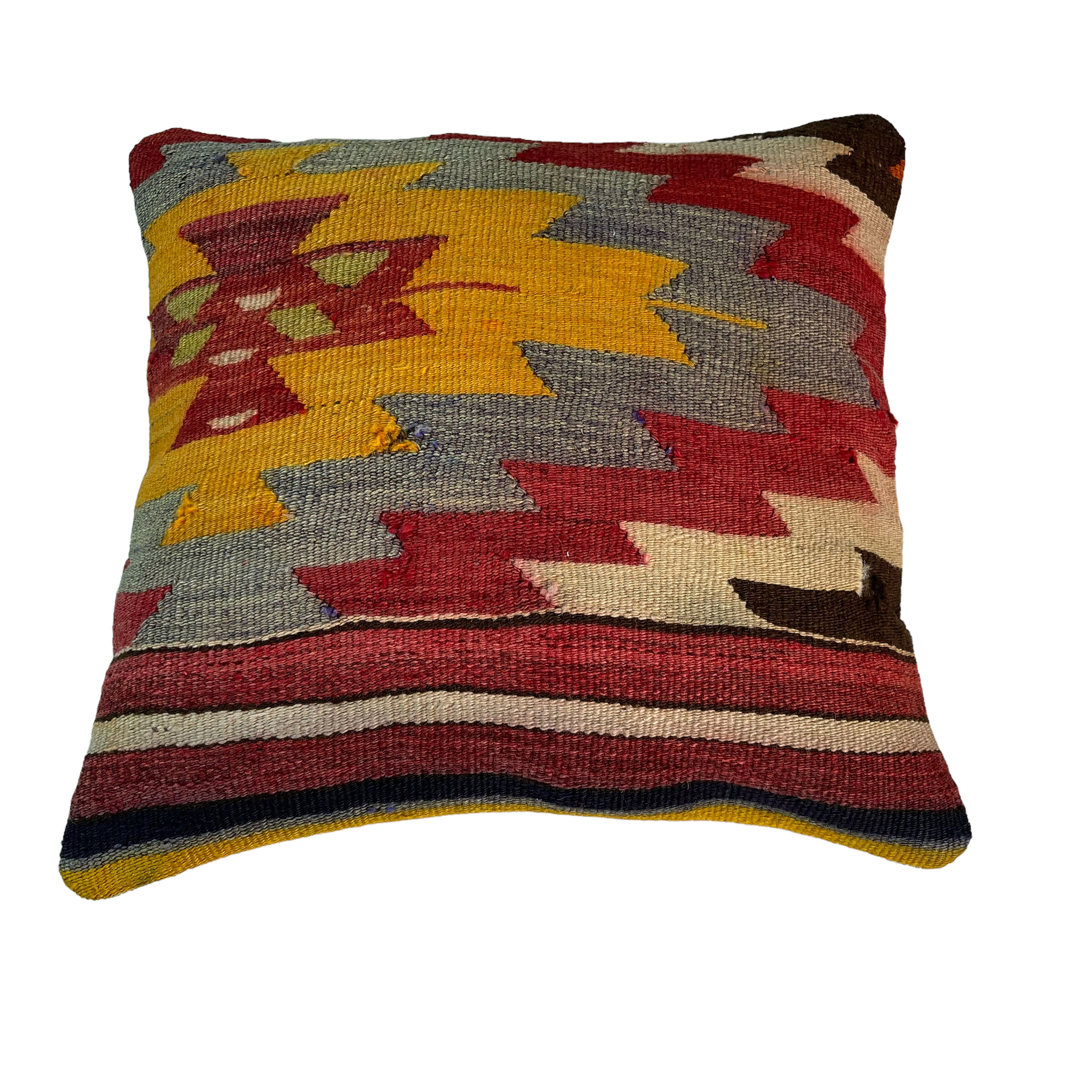 Vintage turkish kilim cushion cover 40 x 40 cm