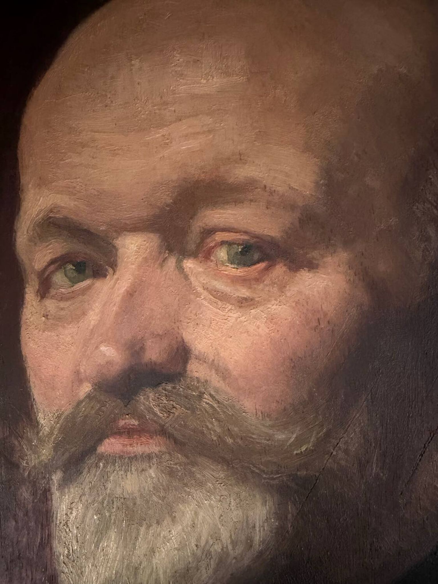 Tableau : huile sur panneau - portrait d’homme
