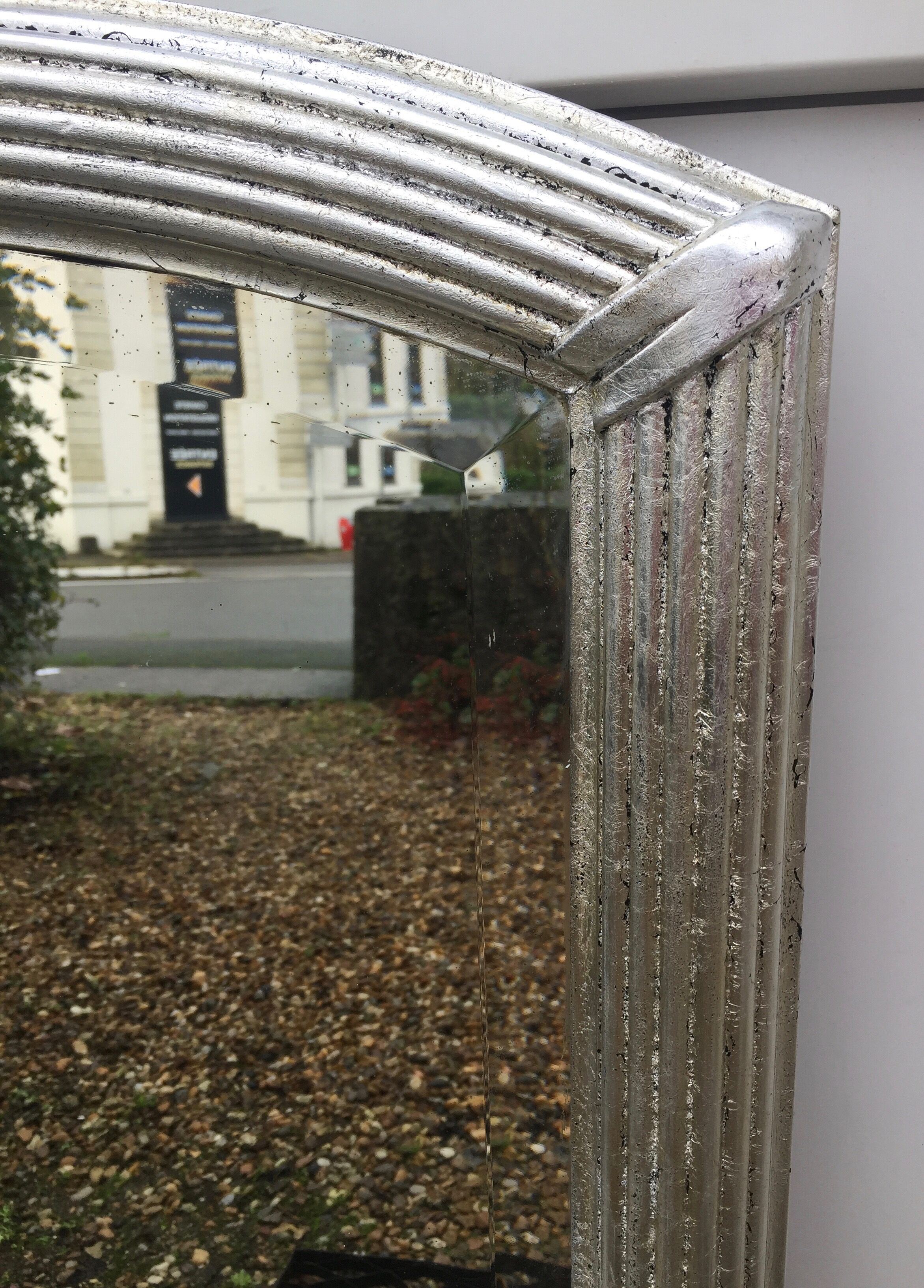 Beveled mirror silver 85 x 60 cm