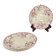 Set of 4 flat plates KG Lunéville Terre de fer, "Fontainebleau", pink, 19th century